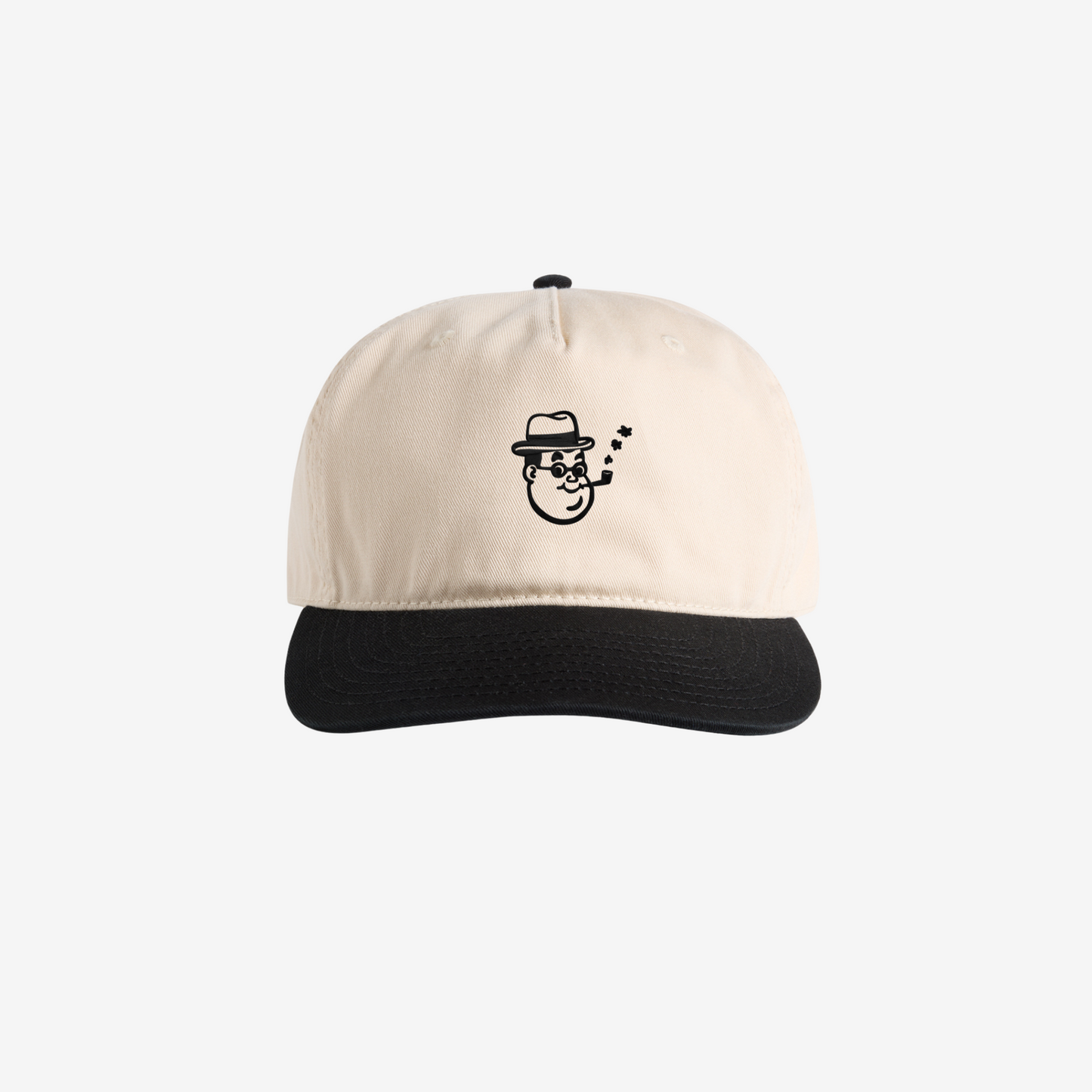 "Smoking Detective" Embroidered Hat - Black